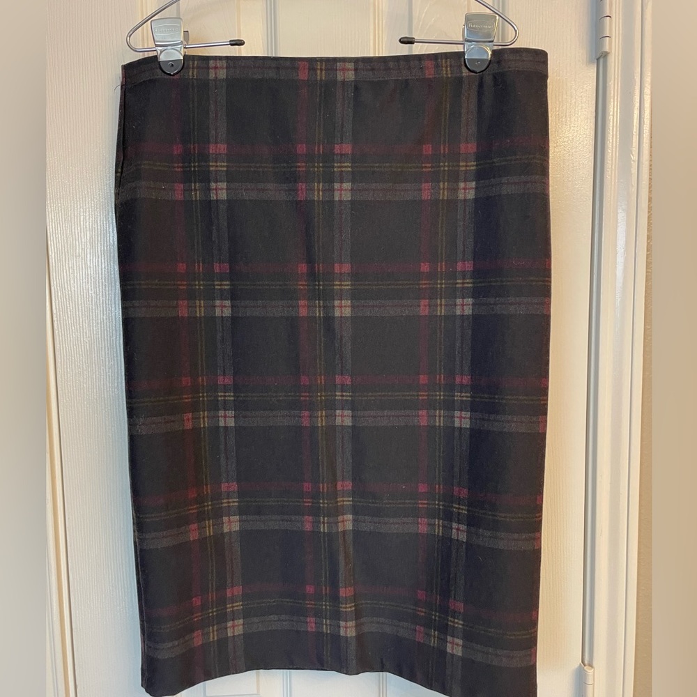 Plaid Pencil Skirt